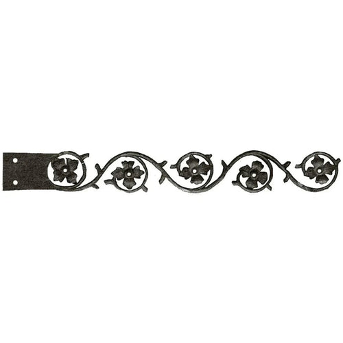 Finnish Folk Ironwork Garage Door Dummy Hinge Strap - Old West Iron
