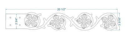 Finnish Folk Ironwork Garage Door Dummy Hinge Strap - Old West Iron