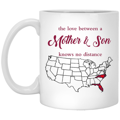 Florida North Carolina The Love Between Mother And Son Mug - Mug Teezalo
