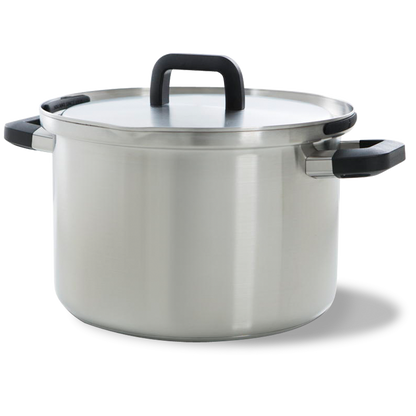 Flow Cool soeppan 24 cm 6 liter zilver vooraanzicht