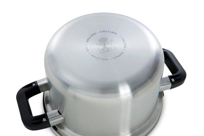 Flow Cool soeppan 24 cm 6 liter zilver onderzijde