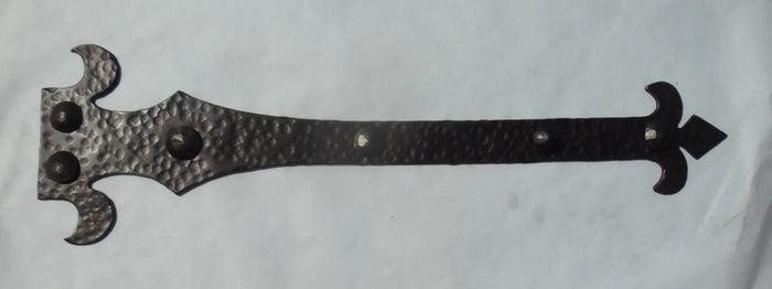 French Empire Iron Garage Door Dummy Hinge Strap - Old West Iron