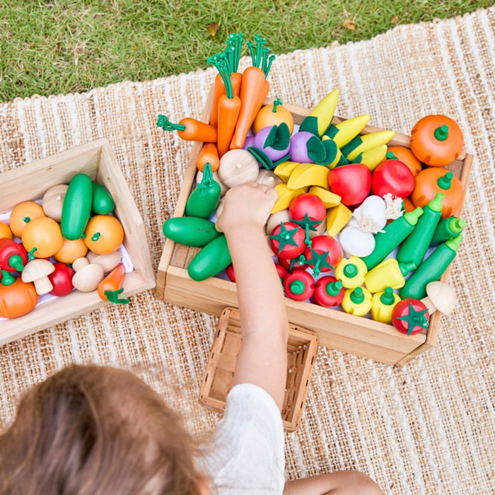 Fresh Produce Set B (Carrots, Zucchinis & Tomatoes) - Babies in Bloom