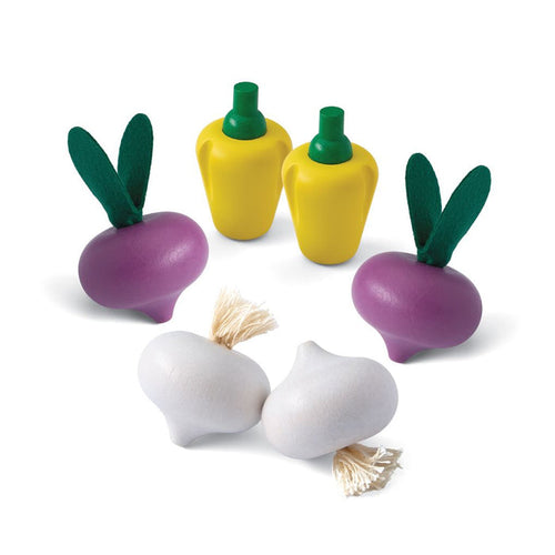 Fresh Produce Set C (Red Radishes, Garlics & Yellow Bell Peppers) - Babies in Bloom