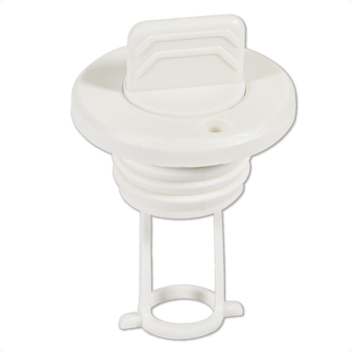 Garboard Drain Plug For 1" Transom Hole, White Nylon - FO1794 - Five Oceans