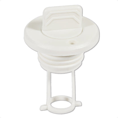 Garboard Drain Plug For 1" Transom Hole, White Nylon - FO1794 - Five Oceans