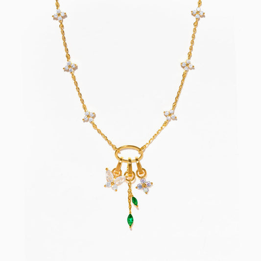 Garden Shimmer Charm Necklace