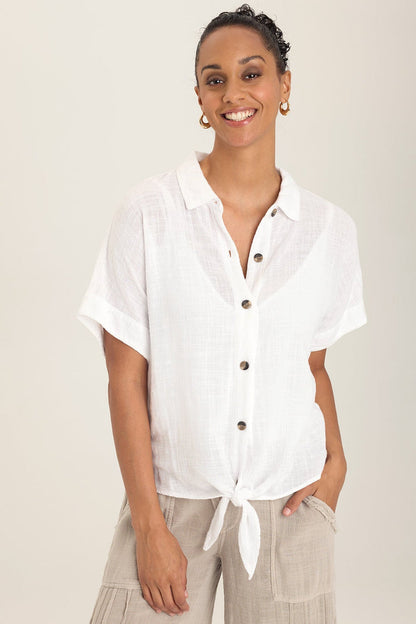 Wearables Gauze Teagan Tie Top