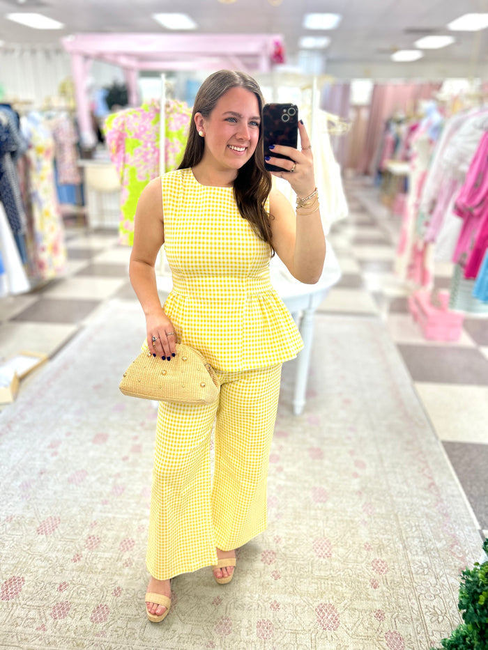 Gingham Pant (Yellow)