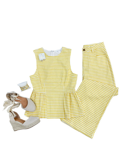 Gingham Pant (Yellow)
