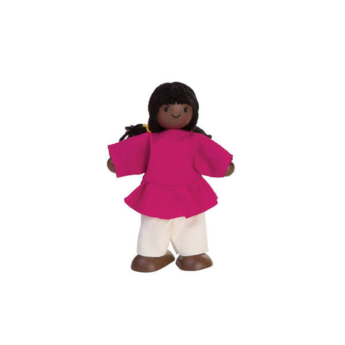 Girl Dollhouse Figure - Dark Skin Tone - Babies in Bloom
