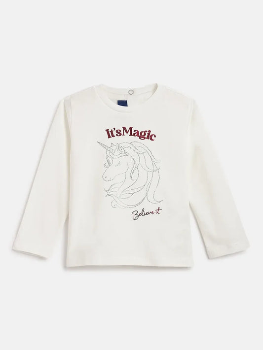 Girls Off-White Animal Printed Cotton T-shirt