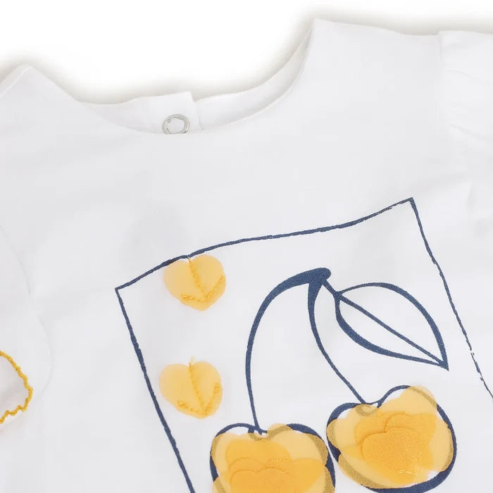 Girls White Short Sleeve T-Shirt