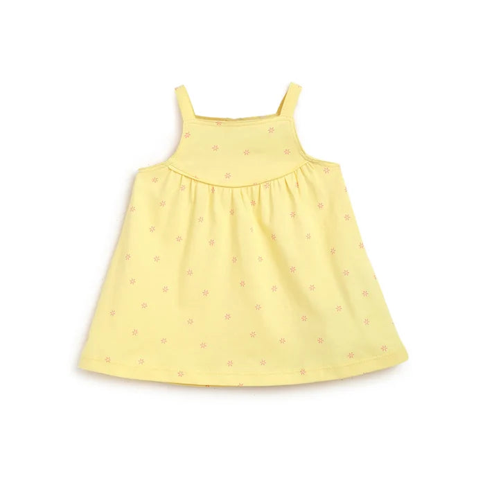 Girls Yellow Printed Dress