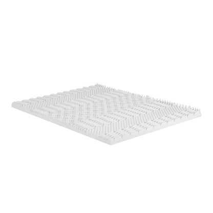 Giselle Bedding Memory Foam Mattress Topper 7-Zone Airflow Pad 8cm Double White -Home Living Store - -