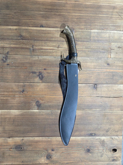 Gold handle knife with guard - Old West Iron