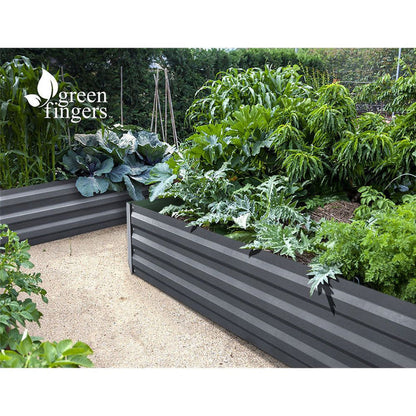 Greenfingers 2x Garden Bed 210x90cm Planter Box Raised Container Galvanised Herb -Home Living Store - -