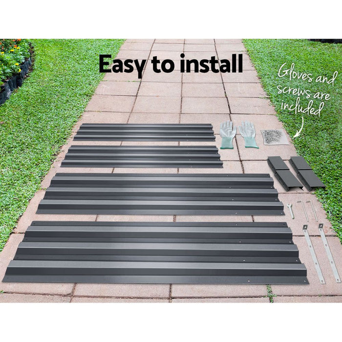 Greenfingers Garden Bed 210x90cm Planter Box Raised Container Galvanised Steel -Home Living Store - -