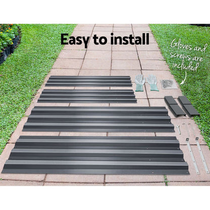 Greenfingers Garden Bed 210x90cm Planter Box Raised Container Galvanised Steel -Home Living Store - -