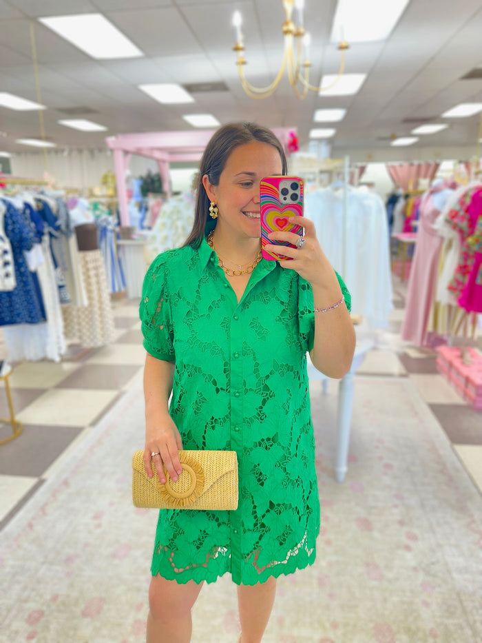 Greta Green Lace Dress
