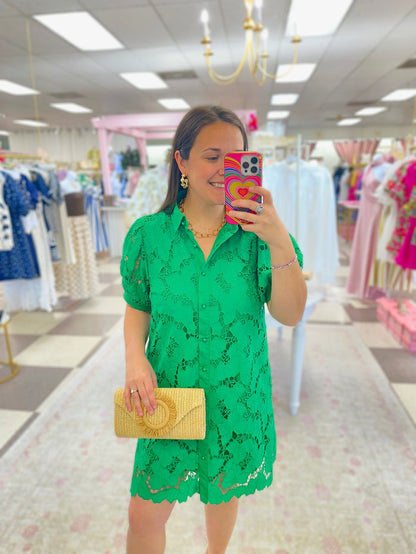 Greta Green Lace Dress