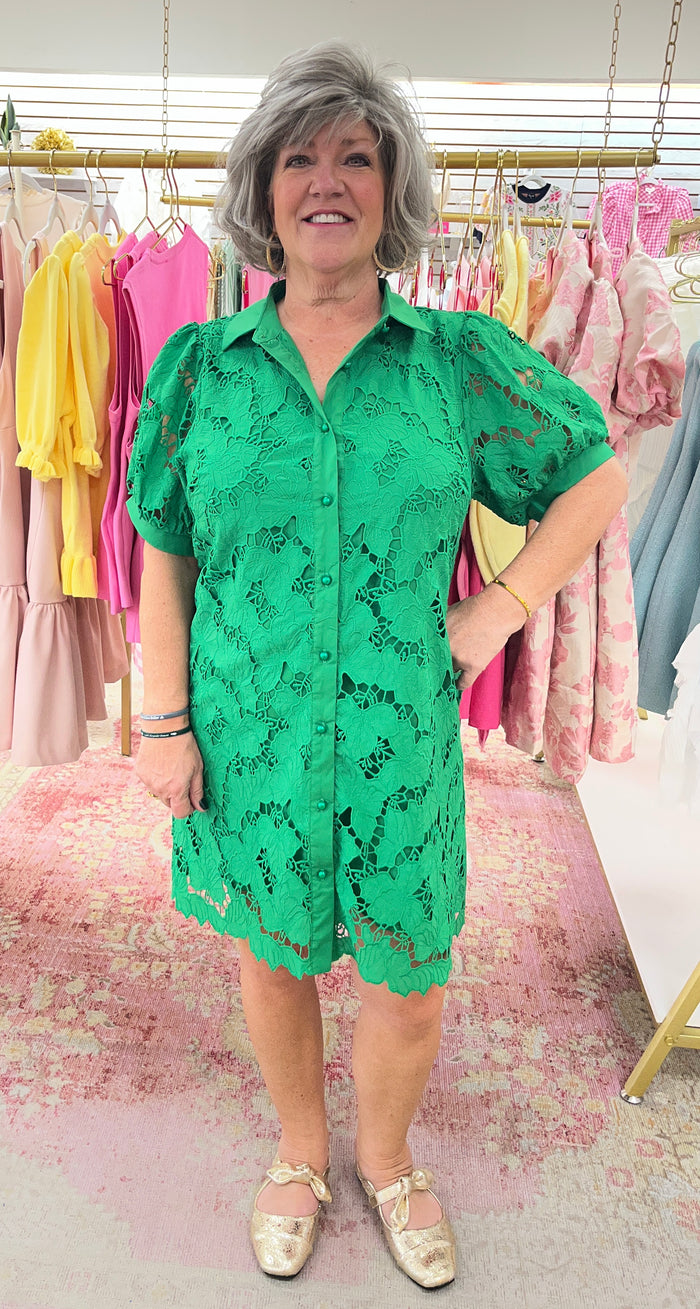 Greta Green Lace Dress