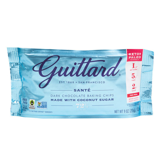 Guittard Sante 72% Cacao Dark Chocolate Chips Baking Candy - 12 Count