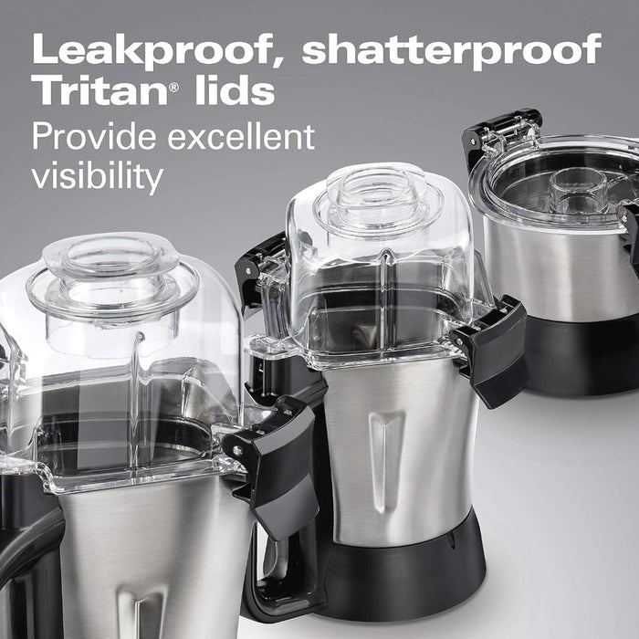 HAMILTON BEACH PROFESSIONAL 58770 2.2 HP 120V Mixer Grinder and Juicer - Refurbished with Home Essentials warranty