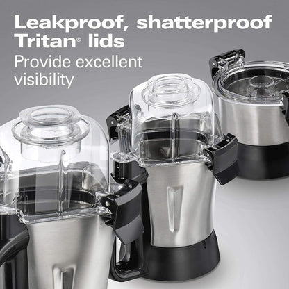 HAMILTON BEACH PROFESSIONAL 58770 2.2 HP 120V Mixer Grinder and Juicer - Refurbished with Home Essentials warranty