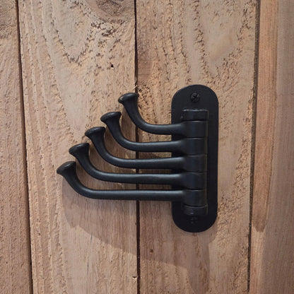 Hand Forged 5 Arm Iron Swivel Hook - Old West Iron