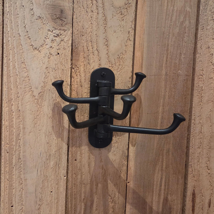 Hand Forged 5 Arm Iron Swivel Hook - Old West Iron