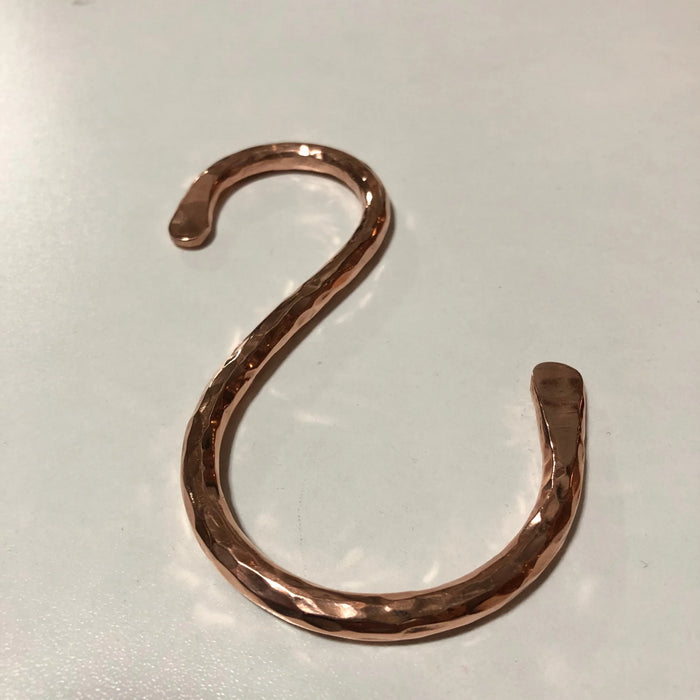 Handcrafted Hammered Copper S Hook - Old West Iron