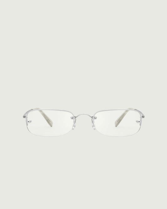 Silver::Hank Eyeglasses rectangle Gray stainless steel front