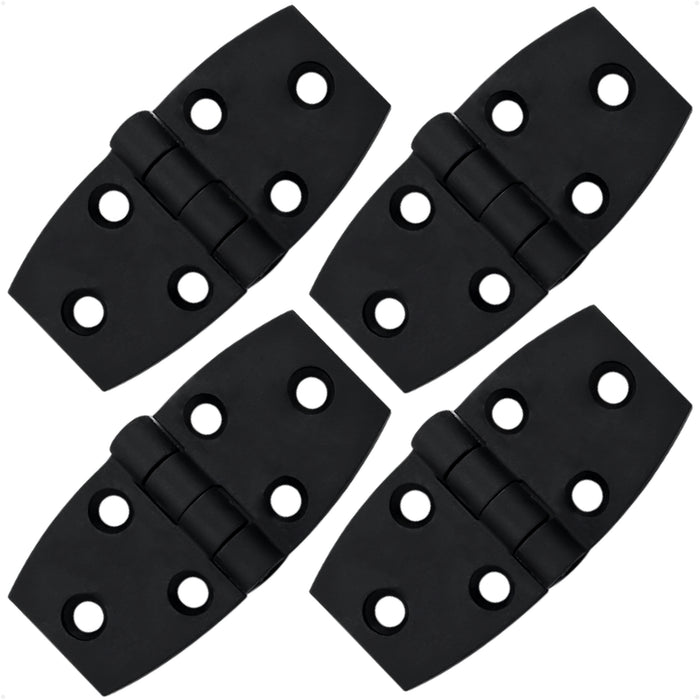 Hatch & Door Hinges 2-7/8" x 1-3/8", Black Nylon, 4-Pack - FO80-M4 - Five Oceans