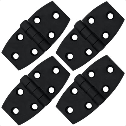 Hatch & Door Hinges 2-7/8" x 1-3/8", Black Nylon, 4-Pack - FO80-M4 - Five Oceans