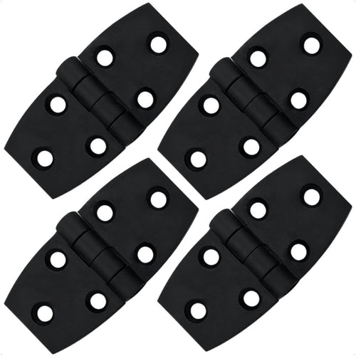 Hatch & Door Hinges 2-7/8" x 1-3/8", Black Nylon, 4-Pack - FO80-M4 - Five Oceans