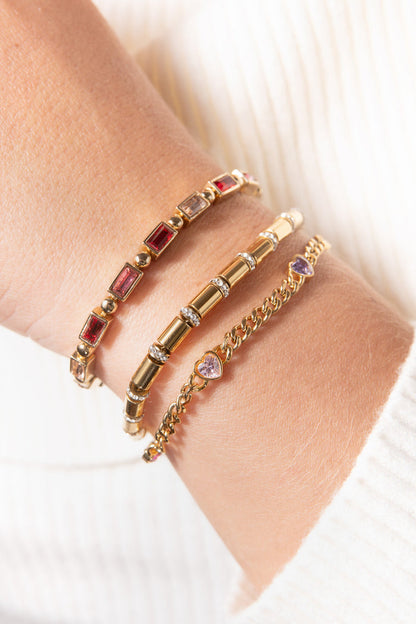 Heart Curb Chain Bracelet