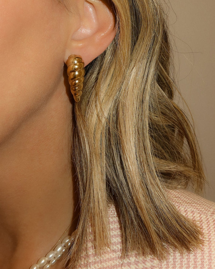 Heart of Gold Hoops