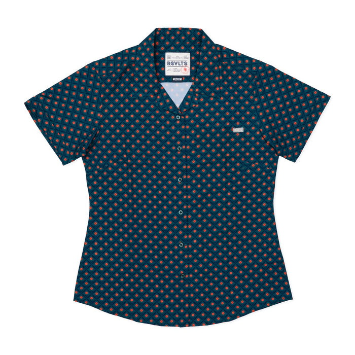 RSVLTS XS RSVLTS Women's Short Sleeve Shirt Here Comes the Sunflower – Women's KUNUFLEX Short Sleeve Shirt Here Comes the Sunflower – Women's KUNUFLEX Short Sleeve Shirt