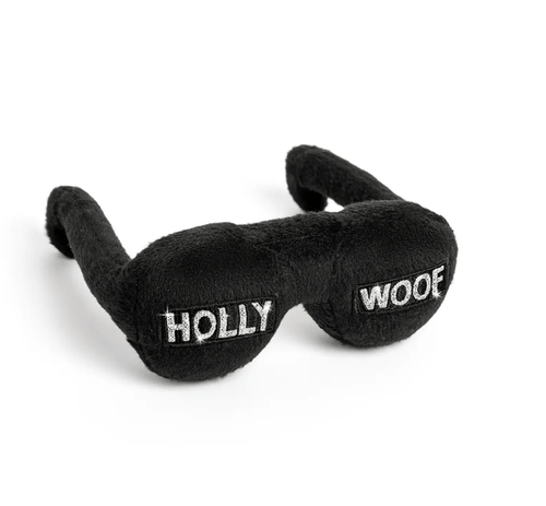 Specks and Pets dog toys Holly Woof Glitz & Glam Glasses Plush Squeak Dog Toy