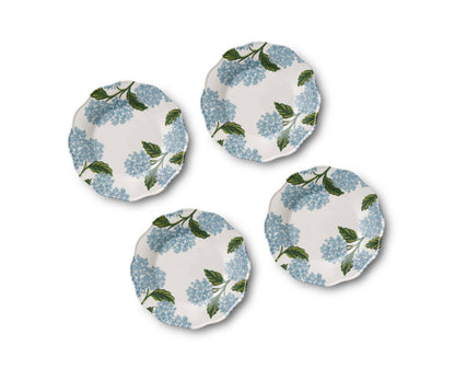 Hydrangea Melamine Dessert Plates.