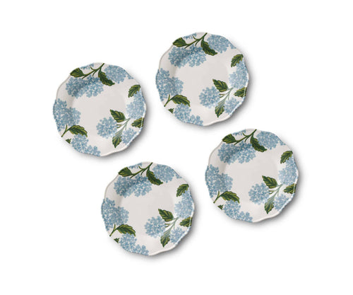 Hydrangea Melamine Dessert Plates.