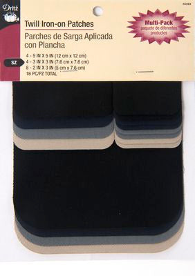 Iron On Patches Assorted Twill --- Dritz
