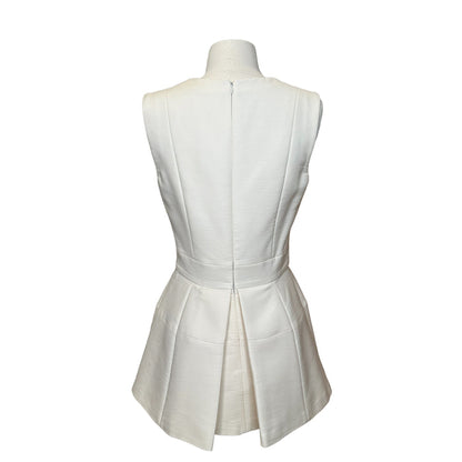 Ivory Peplum Top - M