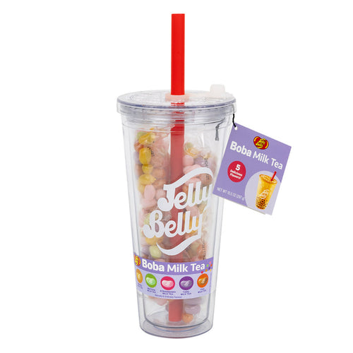 Jelly Belly Boba Milk Tea Mix Candy Jumbo Cups - 12 Count