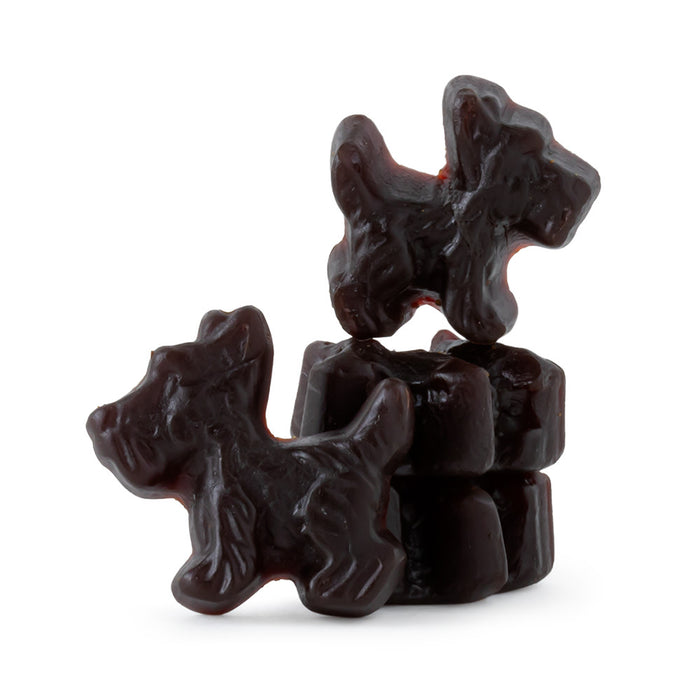 Jelly Belly Scottie Dogs Black Licorice Gummy Candy - 10 LB