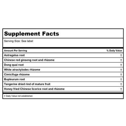 Kan Herbs Arouse Vigor 60 Tablets - Supplement Facts panel
