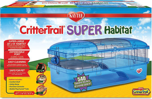 Kaytee 100533441 CritterTrail Super Habitat for Small Animals Blue