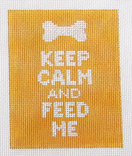 Needlepoint Keep Calm and Feed Me Canvas