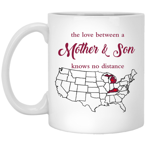 Kentucky Michigan Love Between Mother And Son Mug - Mug Teezalo